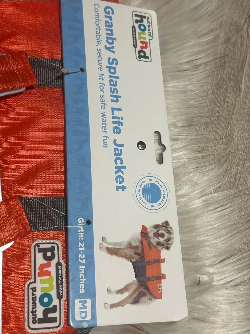 Granby Splash Life Jacket for Small Pets - Bright Orange